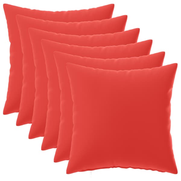 Kudde med kudde HEERLEN 6 st Röd Polyester
