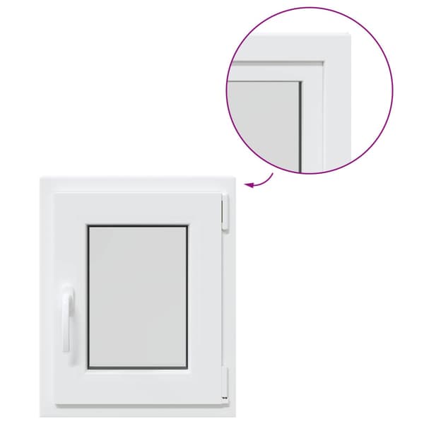 Källarfönster RISOR 50 x 55 cm PVC och glas
