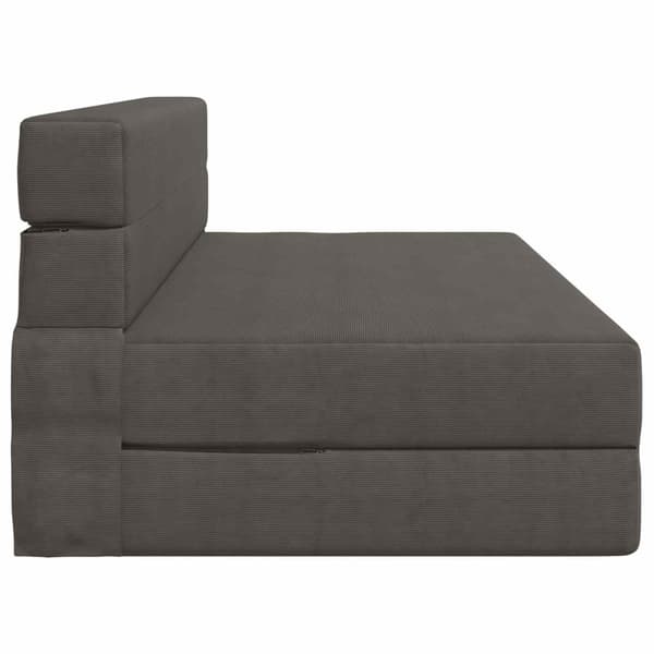 Fällsoffa säng Mörkgrå 203 x 152 x 15 cm Kordread tyg