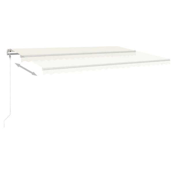 Automatisk markis 500x300 cm gräddvit