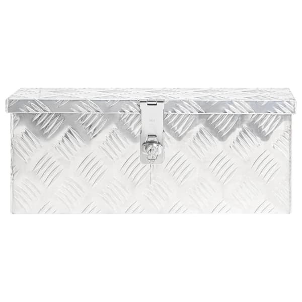 Förvaringslåda silver 50x15x20,5 cm aluminium