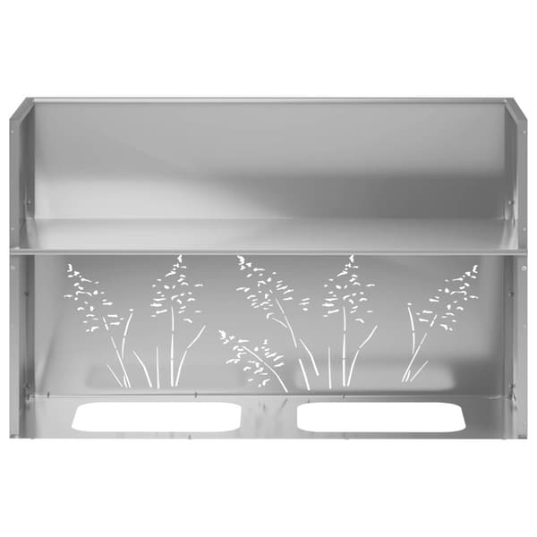 Trädgårdsplanterare 2 st Silver 80 x 20 x 49 cm