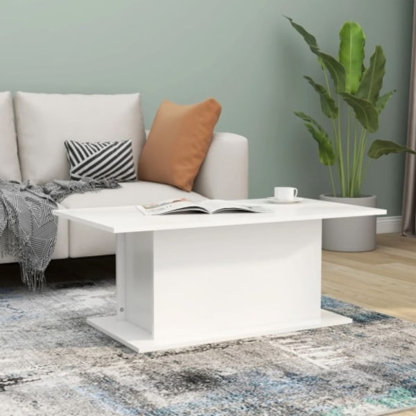 Soffbord vit 102x55,5x40 cm konstruerat trä