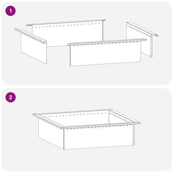 Eldstad ring Rostig 80 x 80 x 25 cm Väderbeständig stål