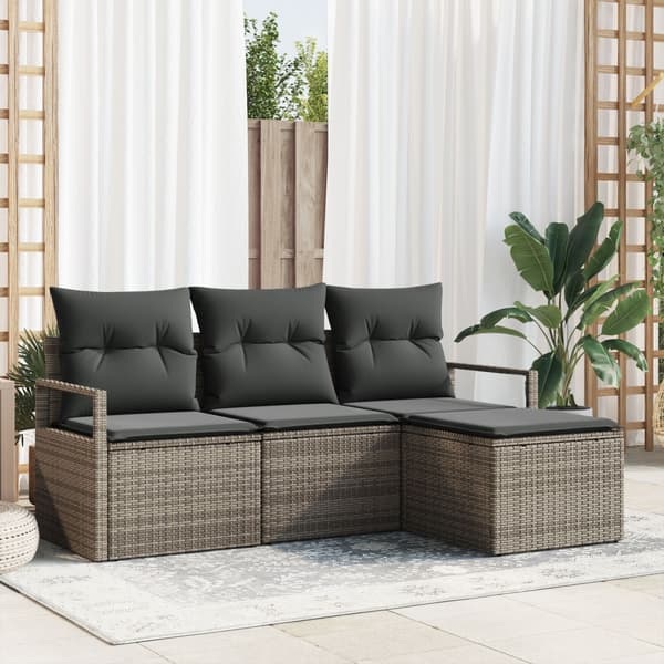 Soffset 4 pcs Grå konstrotting