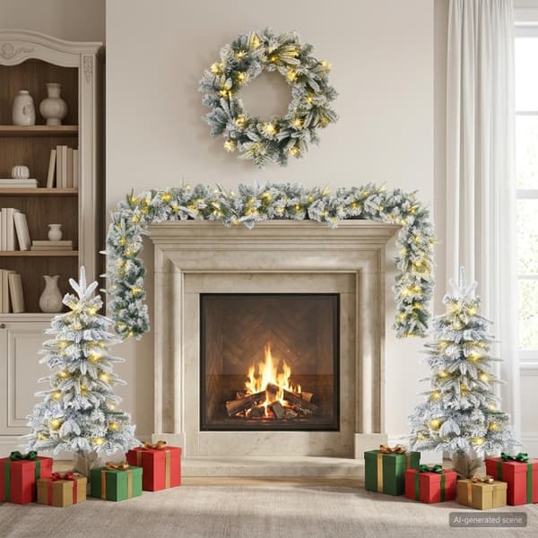 Mini-julgransset 90 cm 175 LED-lampor Varmvit PVC och PE