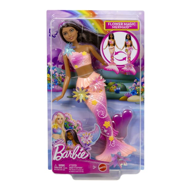 Barbie Blomstermagi Svart sjöjungfru