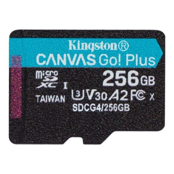 Kingston Canvas Go! Plus - flash-minneskort - 256 GB - mikroSDXC UHS-I