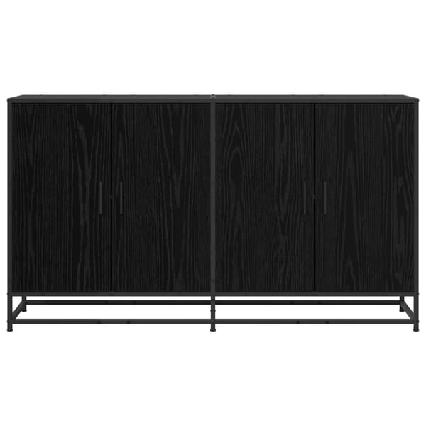 Sideboard Svart ek 134 x 35 x 76 cm Konstruerat trä