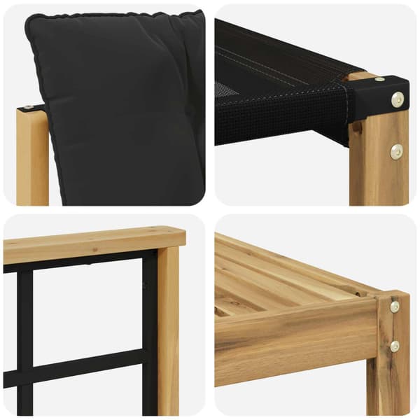 Utomhussoffset 7 pcs Vit och svart 79 x 79 x 37 cm