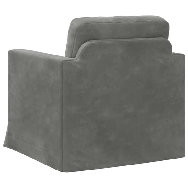 Soffa Mörkgrå 78 x 78 x 80 cm Sammet