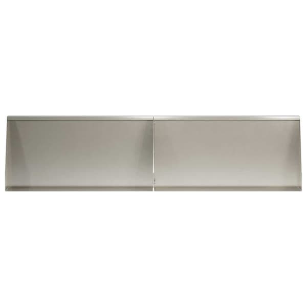 Stödvägg 4 st 80 x 12 x 50 cm Rostfritt stål Silver