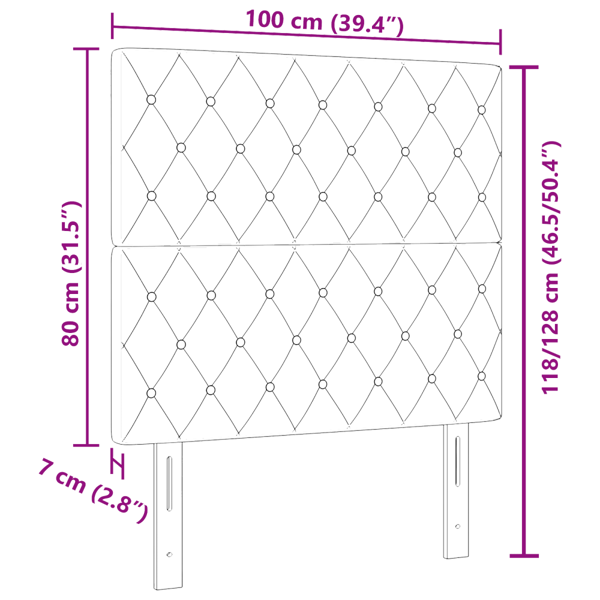 LED huvuddyna med LED-ljusslingor Rosa 100 cm Sammet