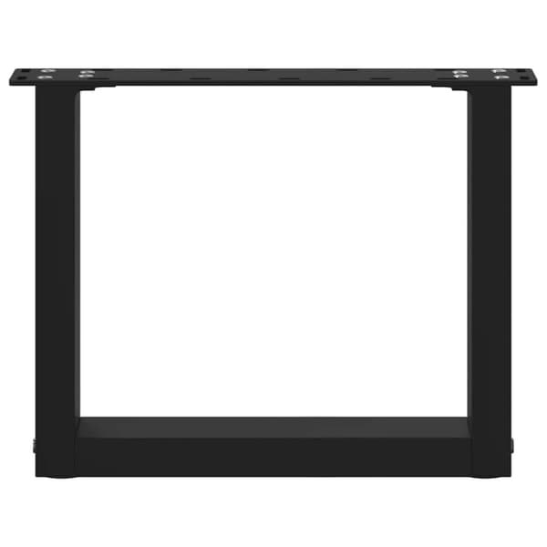 Soffbordsben U-formade 2 st svarta 30x(30-31) cm stål