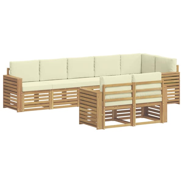 Utomhussoffset 8 pcs Vit och grädde 310 x 132,5 x 73 cm