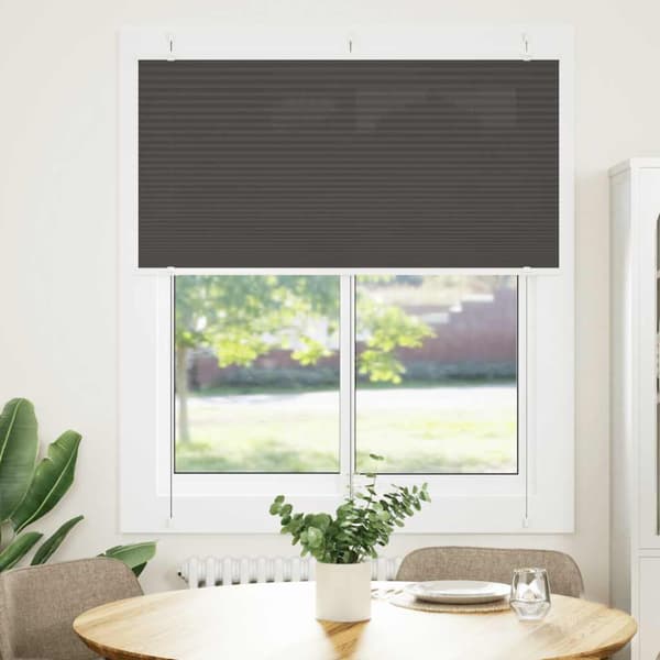 Plisserad persienn svart 115x150 cm tyg bredd 114,4cm polyester