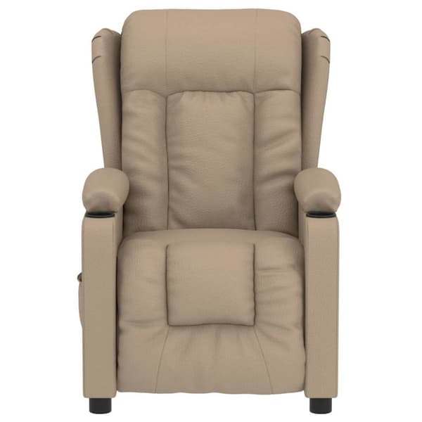 Elektrisk massagefåtölj cappuccino konstläder