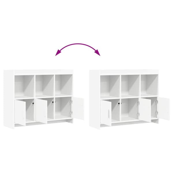 Sideboard Vit 98,5 x 33 x 80 cm Konstruerat trä
