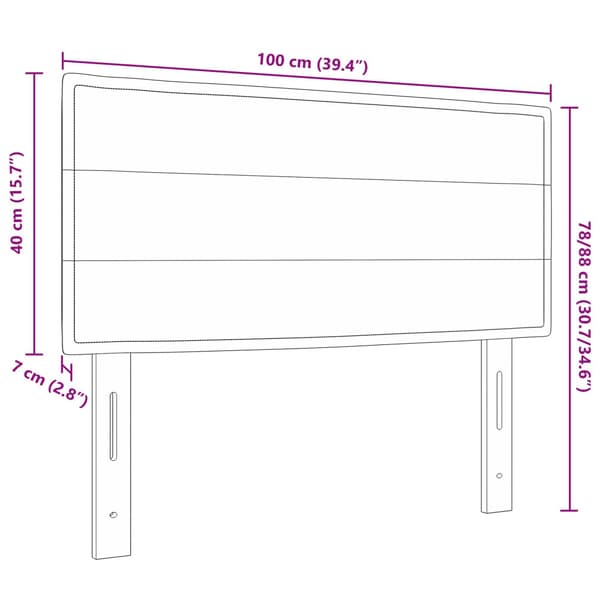 Huvudgavel Blå 100 cm tyg