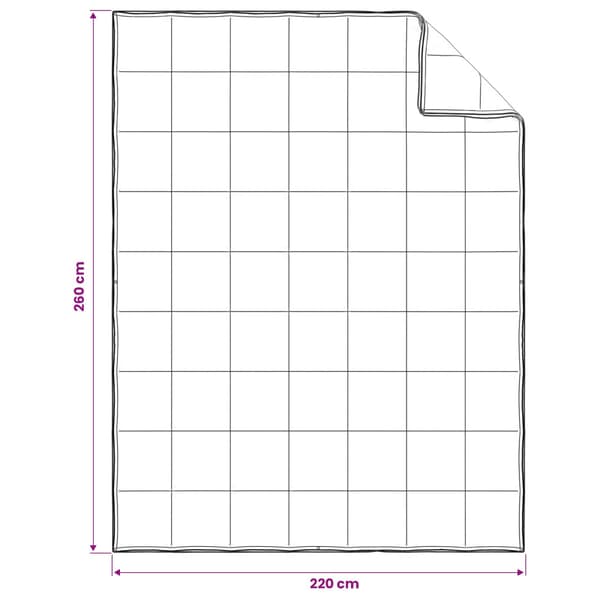 Täckeset 3 st 260 x 220 cm Alla årstider Bambu Vit