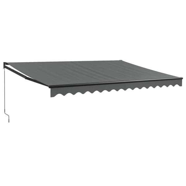 Markis infällbar antracit 4x3 m tyg&aluminium