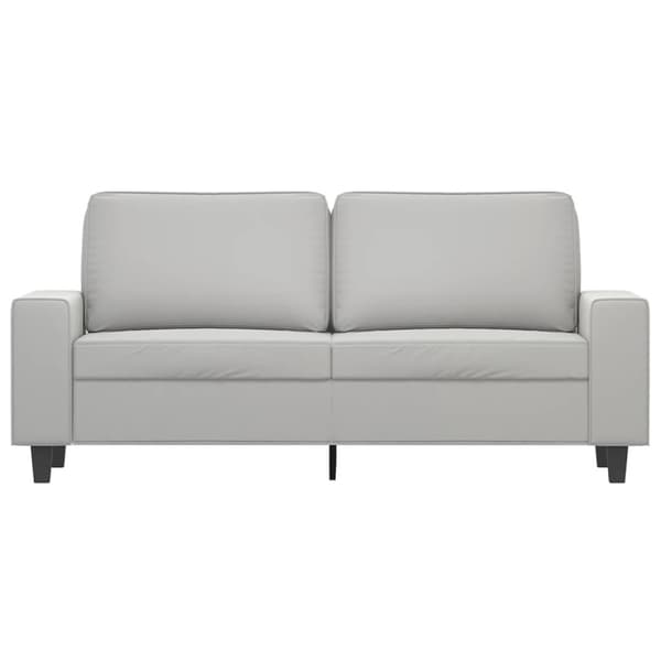 2-sitssoffa ljusgrå 140 cm mikrofibertyg