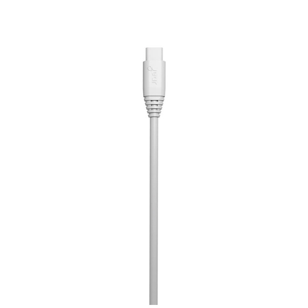 Charging Cable USB-A-USB-C 2.0 2m Vit gen2 Rund Kabel