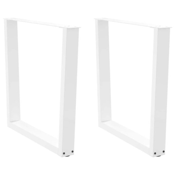 Matbordsben V-formade 2 st vita 80x(72-73,3) cm stål
