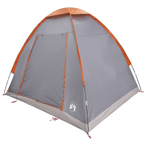 Campingtält med tak Grå och orange 2-manna Polyester och Stål