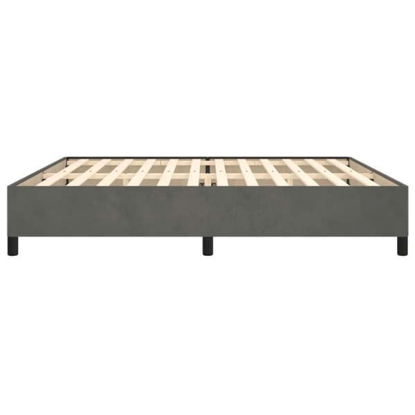 Sängram utan madrass mörkgrå 200x200 cm sammet