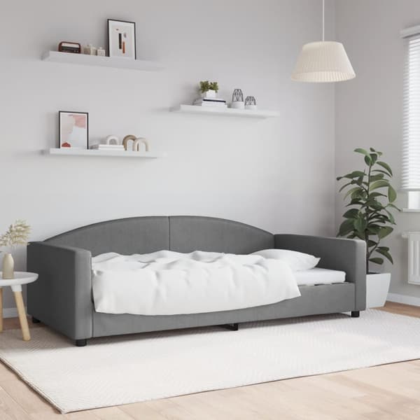 Dagbädd mörkgrå 100x200 cm tyg