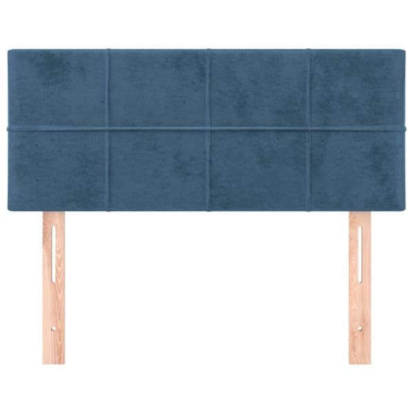 Sänggavel blå 100 x 5 x 78/88 cm sammet