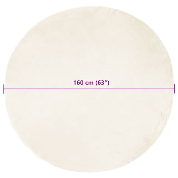 Fuskfäll matta TAFALLA Vit Ø 160 cm Polyester
