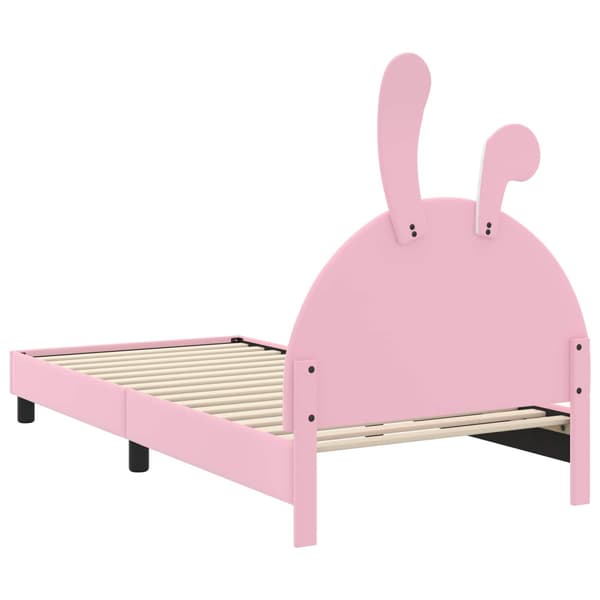 Barnsängram med sänggavel Rosa 90 x 190 cm PU
