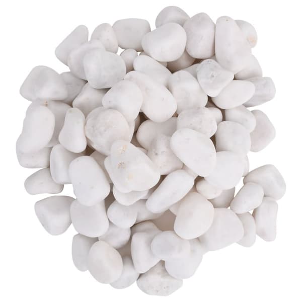 Polerad småsten 10 kg vit 2-5 cm