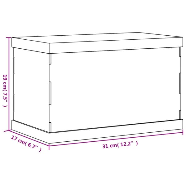 Akryllåda transparent 31x17x19 cm