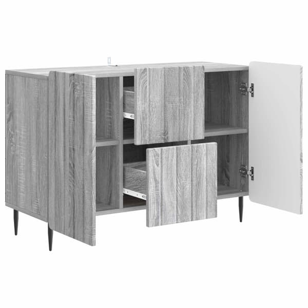 Sideboard Grå sonoma-ek 89 x 34,5 x 62 cm Konstruerat trä