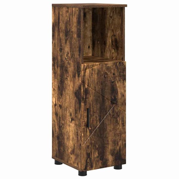 Badrumsmöbelset 4 st Rökt ek 35 x 30 x 192 cm