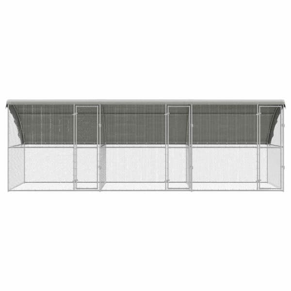 Hönshus 3 pcs Silver 600 x 200 x 200 cm Galvaniserat Stål