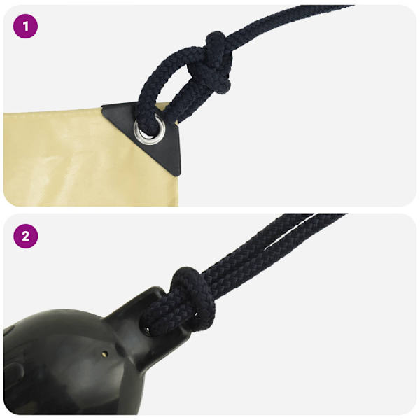 Båtsnöre 6 m 2 Kungsblå Polyester