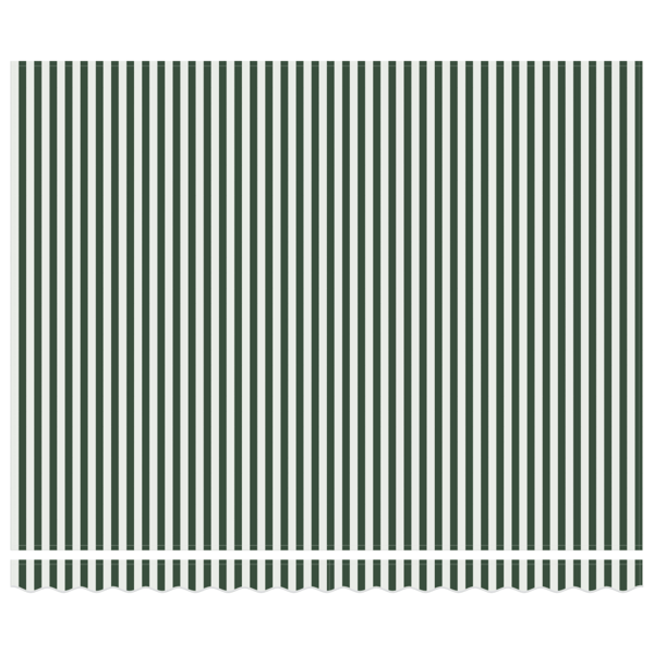 Markisram Grön och Vit 400 × 300 cm Polyester med PU-beläggning