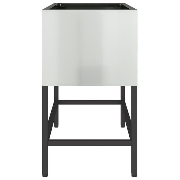 Höjdträdgårdsplanterare Silver 60 x 26 x 45 cm