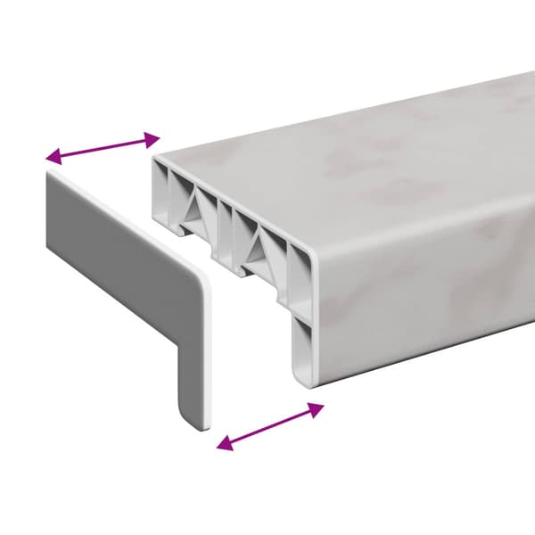 Fönsterbräda Marmorstruktur 160 x 15 x 4,5 cm PVC
