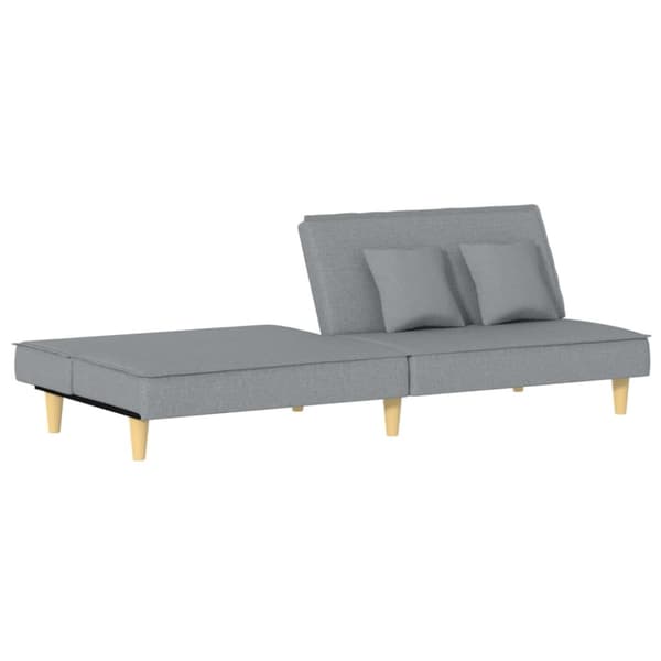 Bäddsoffa ljusgrå tyg