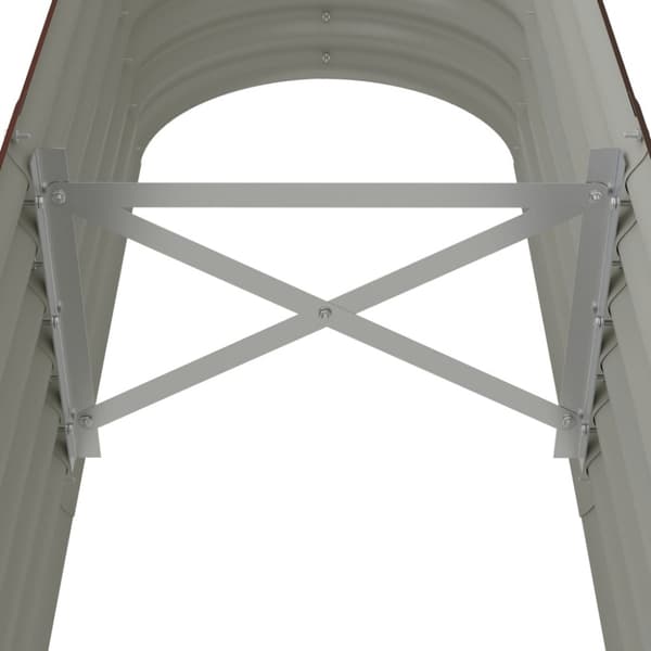 Odlingslåda galvaniserat stål 152x40x36 cm brun