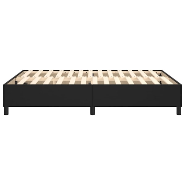 Boxspring-sängram svart 140x200 cm konstläder