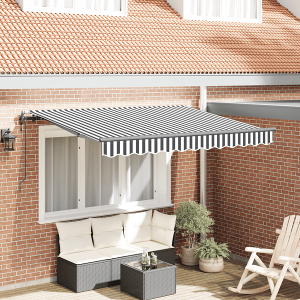 Utfällbar markis Antracit 250 x 200 cm tyg
