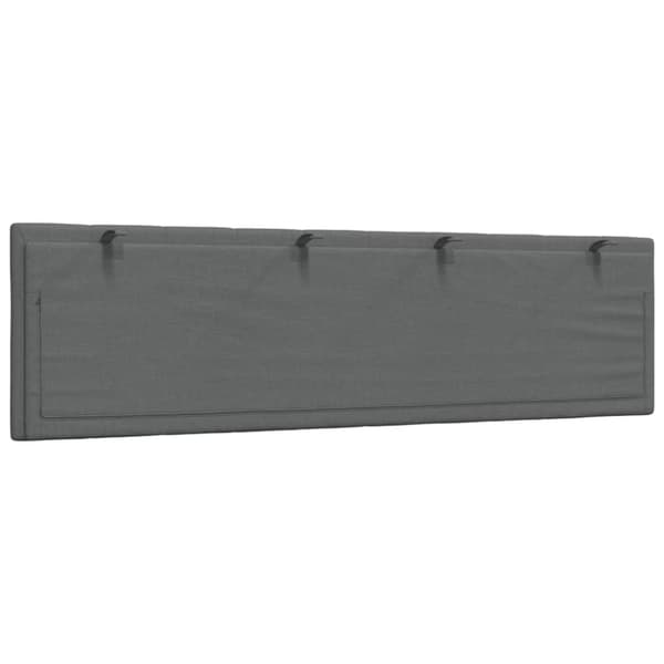 Headboard Cushion "Hanko" Dark Grey 180 cm Fabric