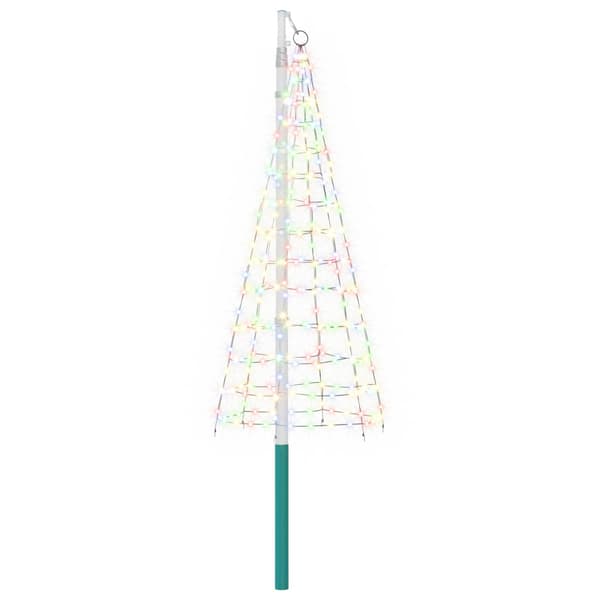 Julgransbelysning med markspett och flaggstång 180 cm