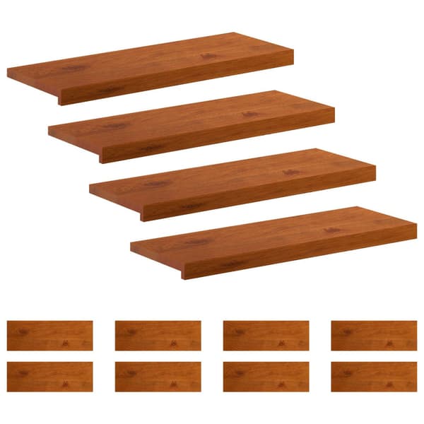 Trappsteg 12 st 70 x 25 x 2 cm Brun Massivt Ekträ